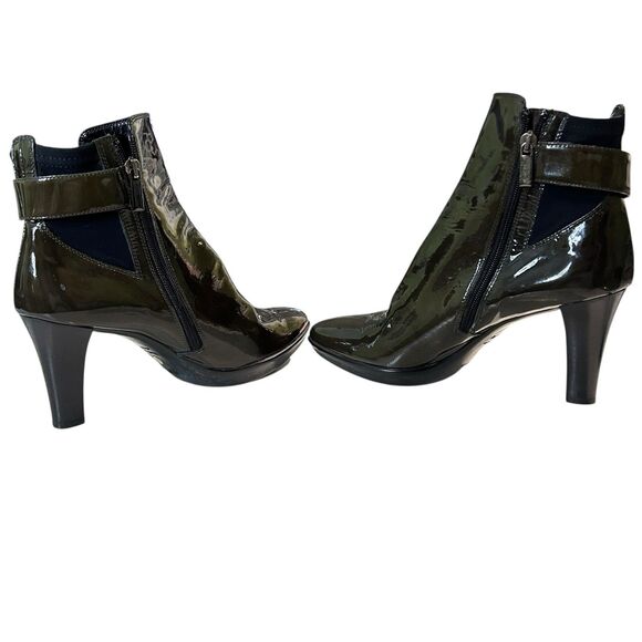 Aquatalia Rogue Royale Ankle Boot Patent Leather Italy Green Size 9 Waterproof - Picture 8 of 16